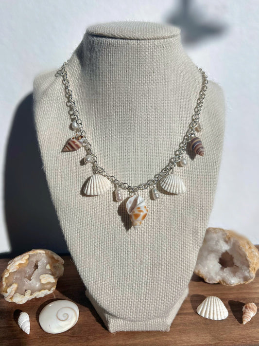 Seashell Escape Necklace | Siren Jewelry | Seashell Mermaid Core Necklace | Gold/Silver Dainty Shell Jewelry | Unique Boho Shell Necklace