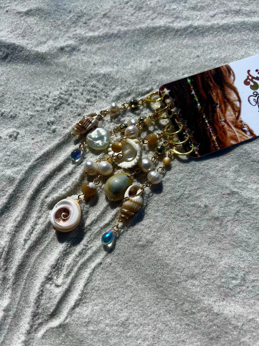 Seashell Hair Charms | Shell Hair Jewelry | Mermaid Aesthetic Hair | Ocean Themed Jewelry | Shell Hair Accessories | Mermaid Hair Charms