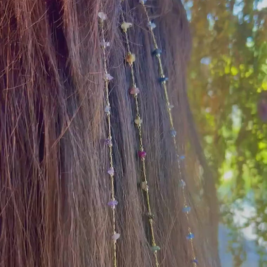 Non-Tarnishing 14K Gold Aura Hippie Hair Bead | Dainty Unique Hair Accessory | Gift for Her | Clip in Hair Beads | Minimalist Jewlery