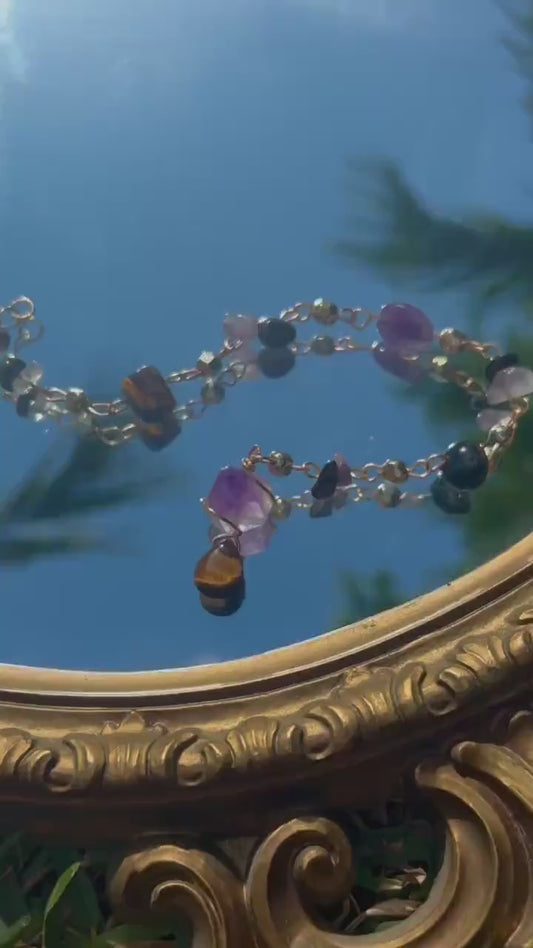 Non-Tarnishing Dreamer Hippie Hair Bead | Clip in Hair Accessory | Hippie Aesthetic Jewelry | Amethyst Hair Charm | Unique Hair Accessory