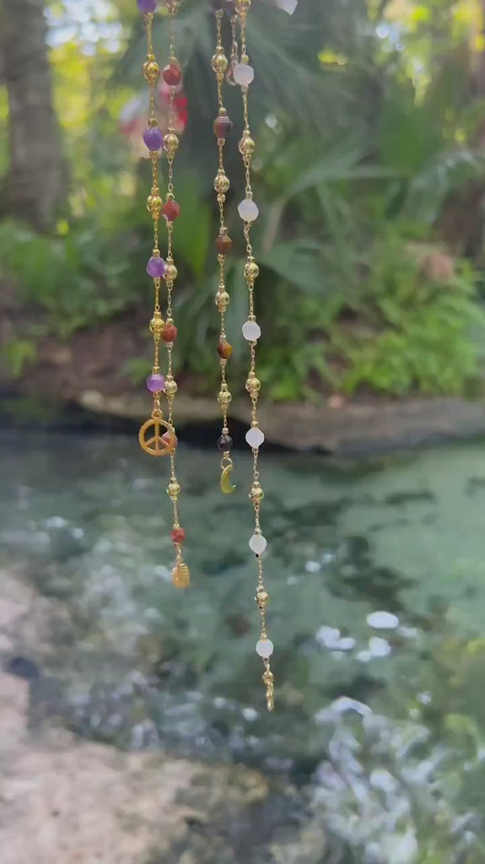 Spring Fairy Hippie Hair Beads | Create Your Own Crystal Hair Jewelry | Hippie Hair Accessories | Crystal Hair Charms | Custom Hair Chain